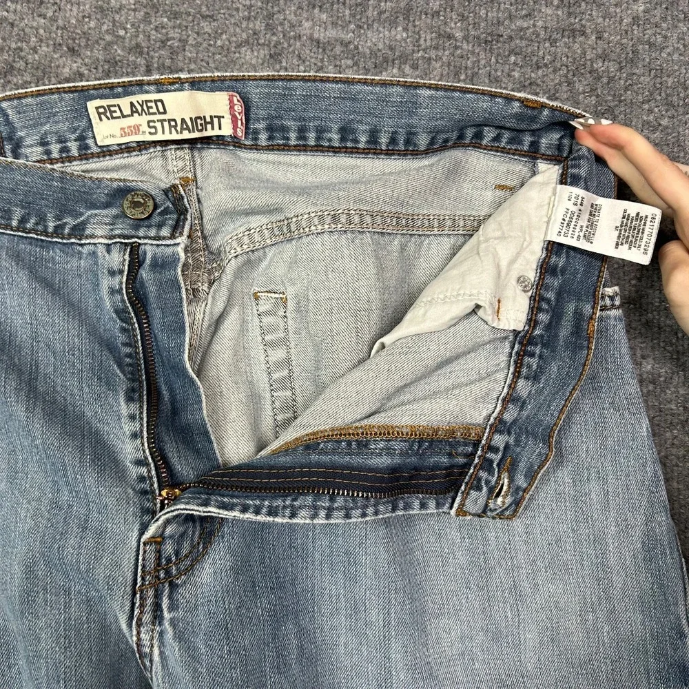 Levi's 559 Relaxed Straight Jeans Men Blue Denim Pockets Classic Zip Fly - 36X30